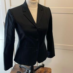 Black sateen blazer
